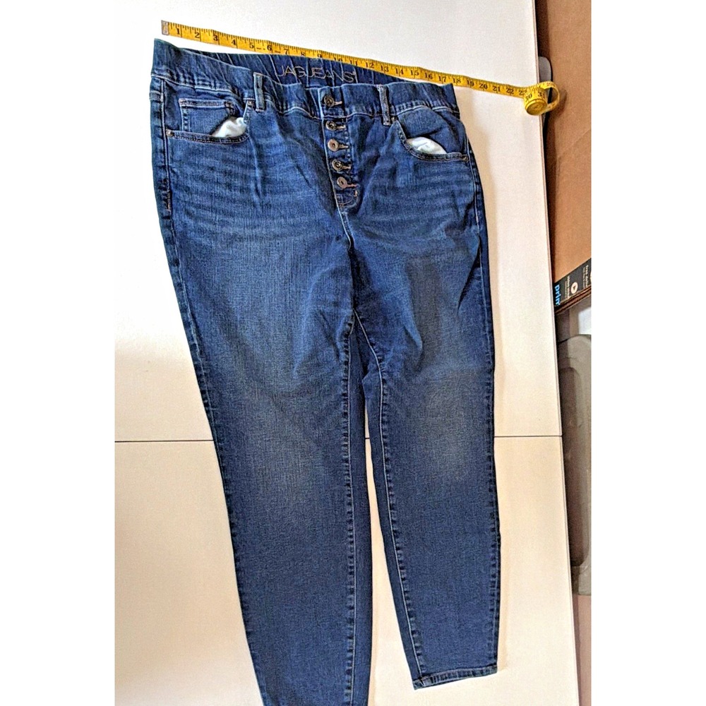JAG Jeans Women's 18W Skinny Stretch Denim Jeans Blue Medium Wash Mid Rise